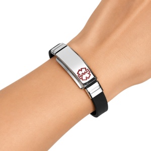 PULSERA MÉDICA PERSONALIZADA CON CHAPA DE DISEÑO