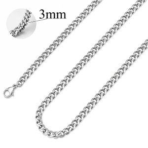 CADENA BARBADA 3 mm ANCHO, ACERO INOX