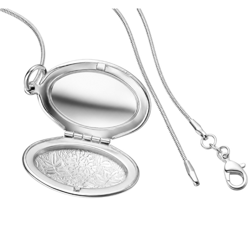 COLGANTE RELICARIO PORTAFOTOS OVAL CON PLATA 925
