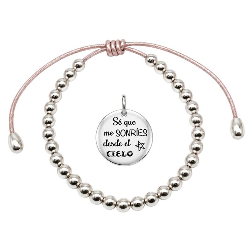 PULSERA ZAMAK PERSONALIZADA CON BOLAS