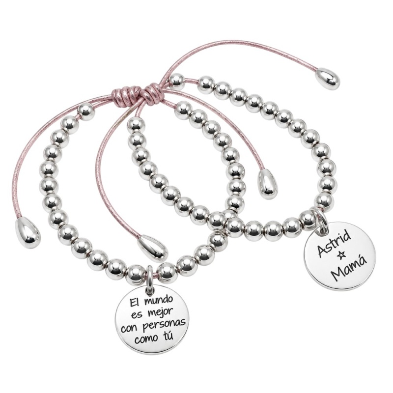PULSERA ZAMAK PERSONALIZADA CON BOLAS