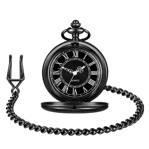 RELOJ DE BOLSILLO PERSONALIZABLE NEGRO ROMANOS