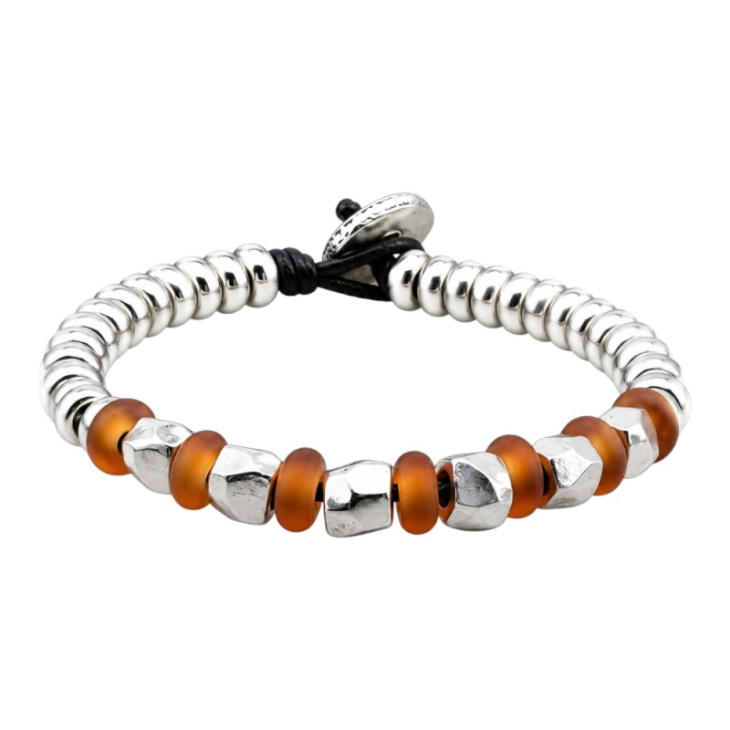 PULSERA ESTILO UNO DE 50 MURANO MARRÓN