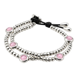 PULSERA ESTILO UNO DE 50 PIEDRAS ROSAS