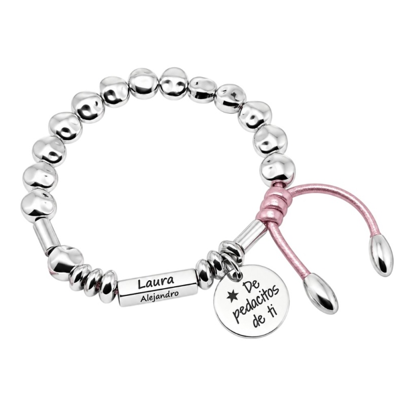 PULSERA CUENTAS ZAMAK PERSONALIZADA