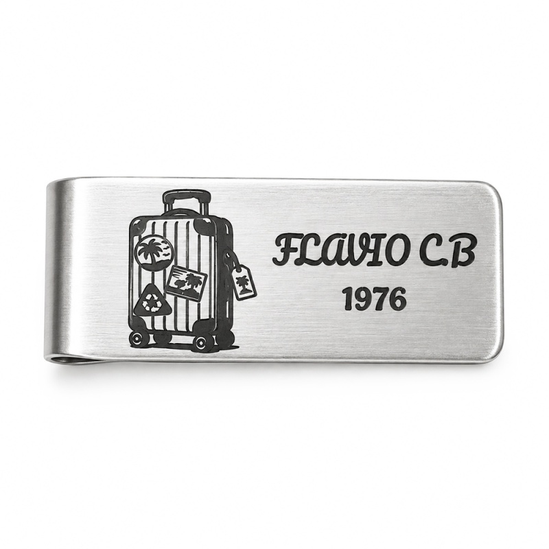 PINZA CLIP SUJETA BILLETES O TARJETAS PERSONALIZADO