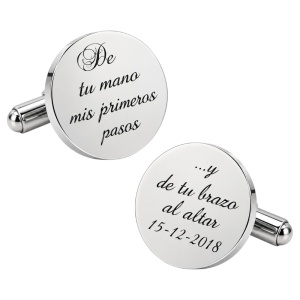 GEMELOS REDONDOS CLÁSICOS PERSONALIZADOS