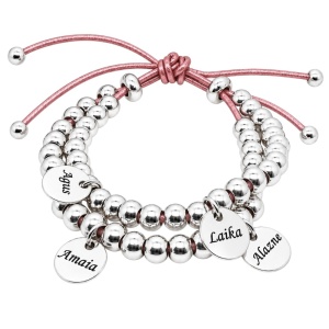 PULSERA PERSONALIZADA CON MEDALLAS PARA GRABAR