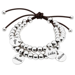PULSERA PERSONALIZADA CON MEDALLAS PARA GRABAR