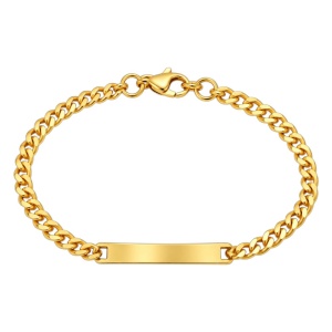 ESCLAVA FINA UNISEX ACERO Y ORO