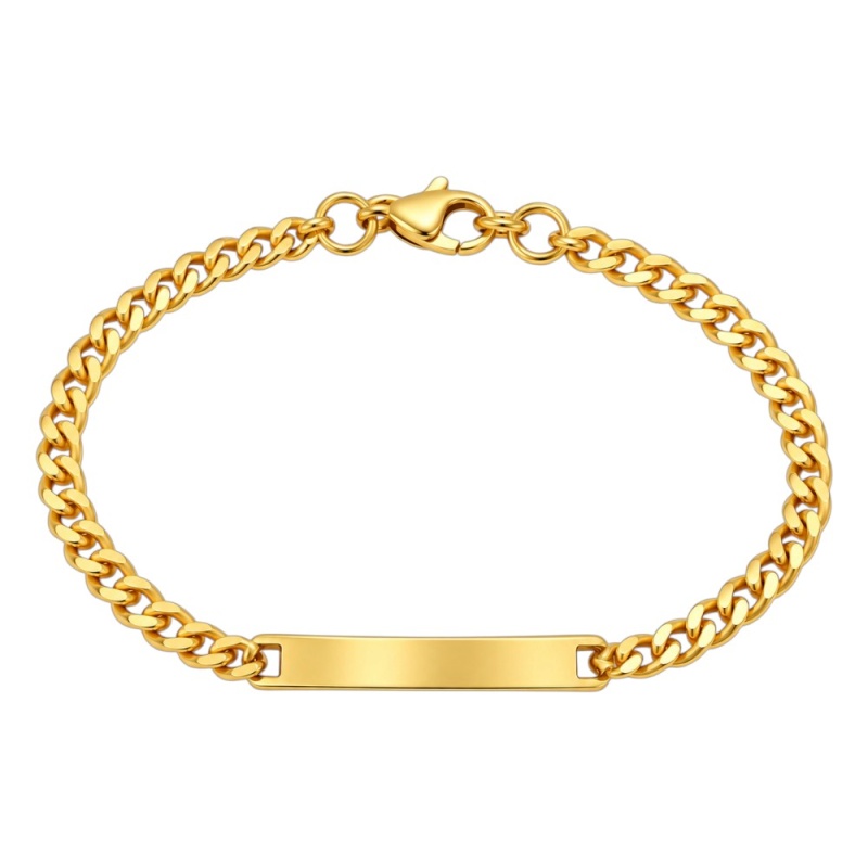 ESCLAVA FINA UNISEX ACERO Y ORO