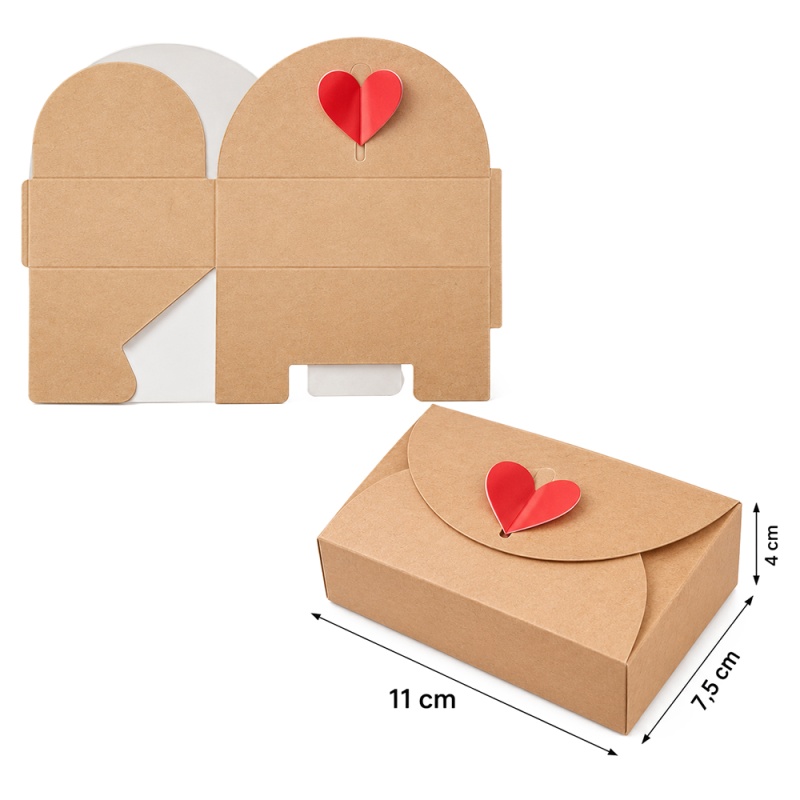 CAJA KRAFT CORAZÓN DIY