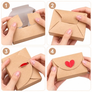 caja montable corazón diy