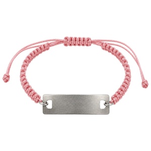 PULSERA MACRAMÉ CON CHAPA RECTANGULAR PARA GRABAR