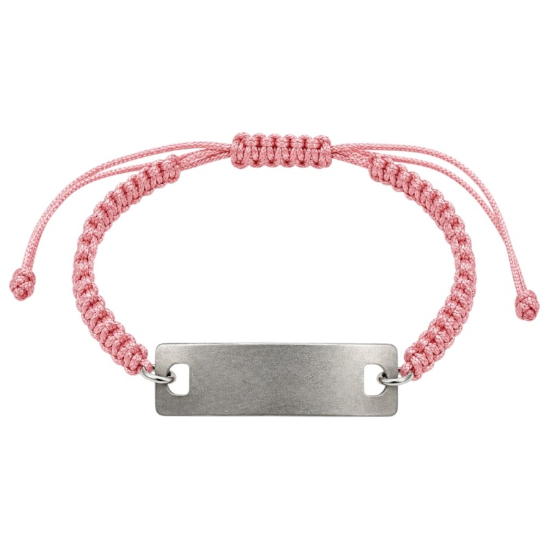 PULSERA MACRAMÉ CON CHAPA RECTANGULAR PARA GRABAR