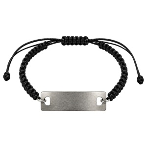 PULSERA MACRAMÉ CON CHAPA RECTANGULAR PARA GRABAR