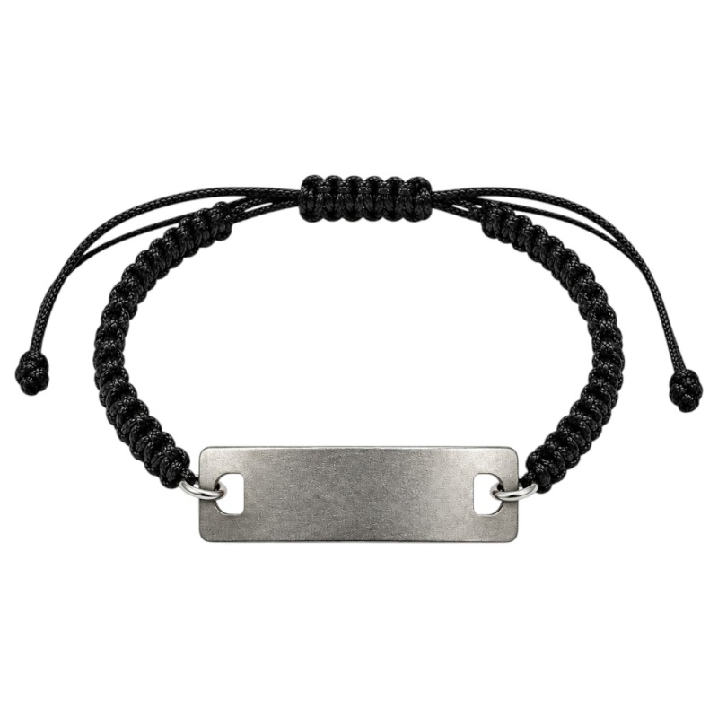 PULSERA MACRAMÉ CON CHAPA RECTANGULAR PARA GRABAR