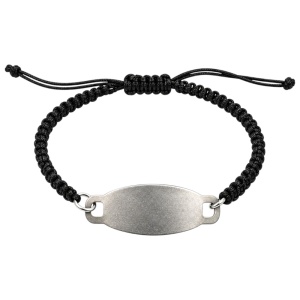 PULSERA MACRAMÉ CON CHAPA PARA GRABAR