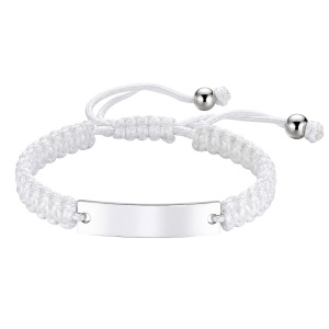 ESCLAVA MACRAMÉ CHAPA ACERO