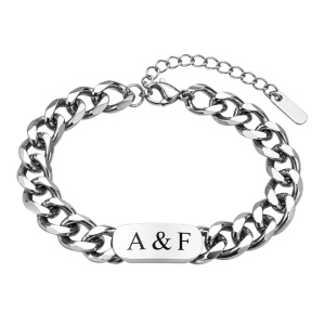 PULSERA UNISEX CON CHAPITA PARA GRABAR