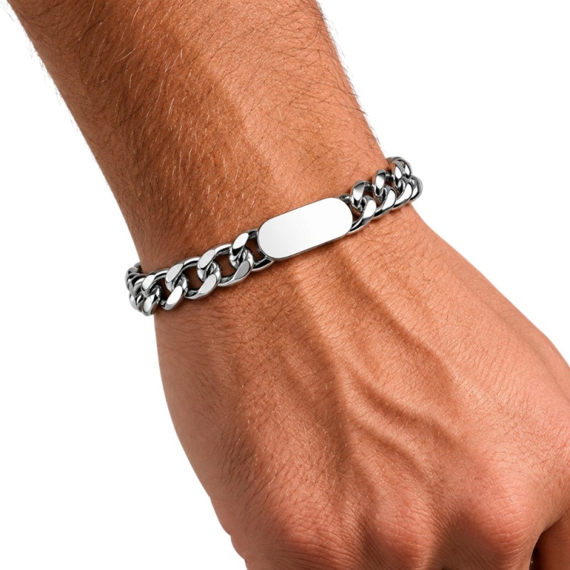 PULSERA UNISEX CON CHAPITA PARA GRABAR