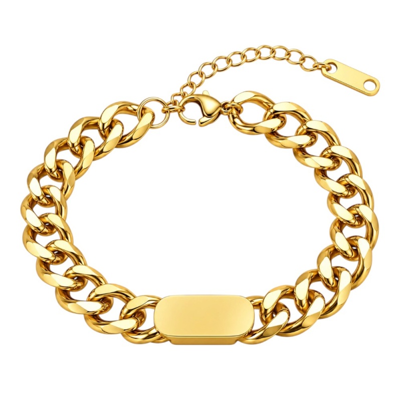 PULSERA UNISEX CON CHAPITA PARA GRABAR