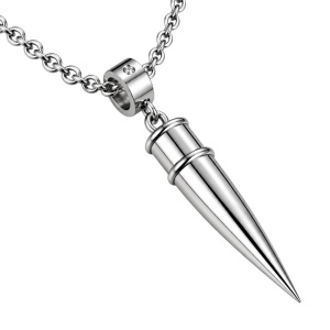 COLGANTE BALA EN ACERO CON CADENA INCLUIDA