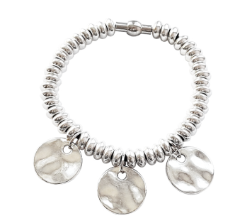 PULSERA ANILLAS ZAMAK CON MEDALLAS PERSONALIZADAS