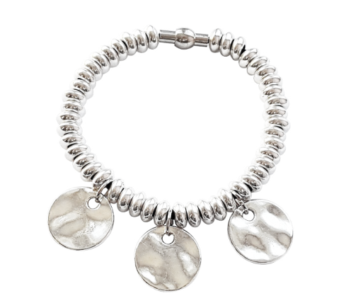 PULSERA ANILLAS ZAMAK CON MEDALLAS PERSONALIZADAS