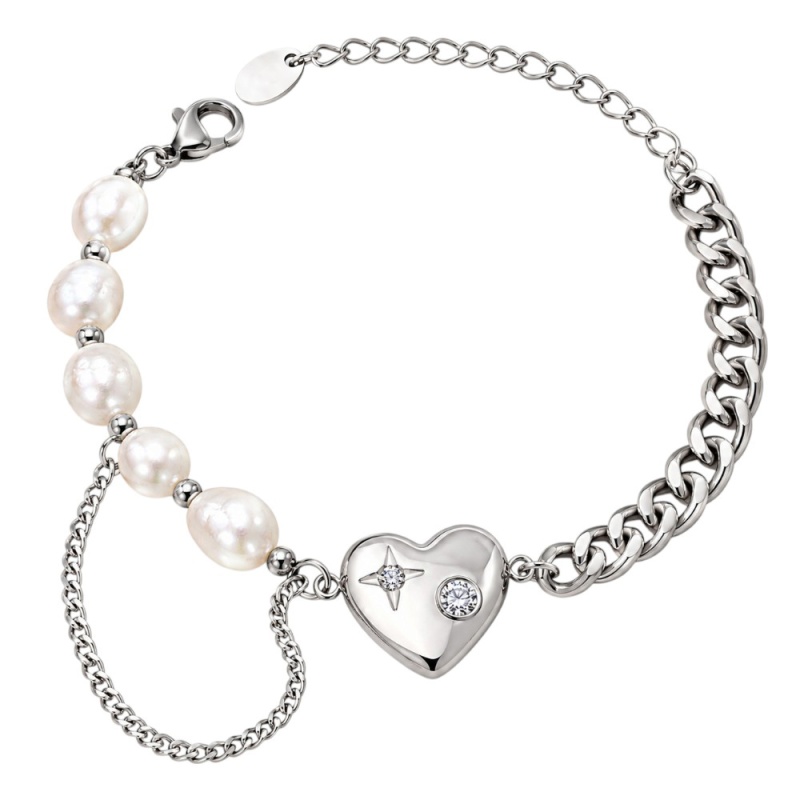 PULSERA PERLAS NATURALES CORAZÓN
