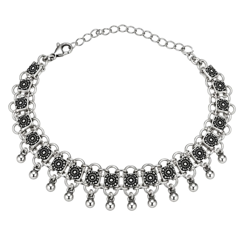 TOBILLERA BOHO PLATA TIBETANA