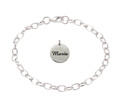 PULSERA ACERO (SE PUEDEN AÑADIR CHAPAS GRABADAS)
