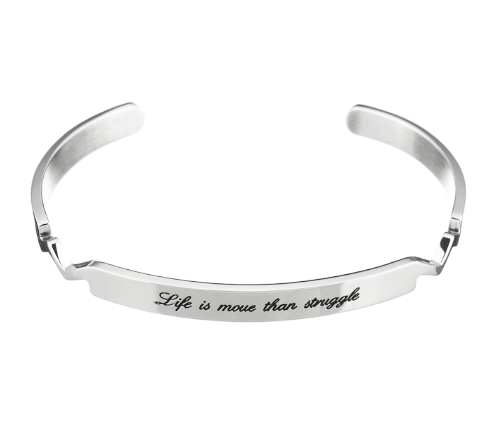 BRAZALETE ACERO CON MENSAJE
