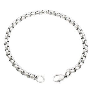 PULSERA ACERO MACIZO ESLABONES ROLO, UNISEX