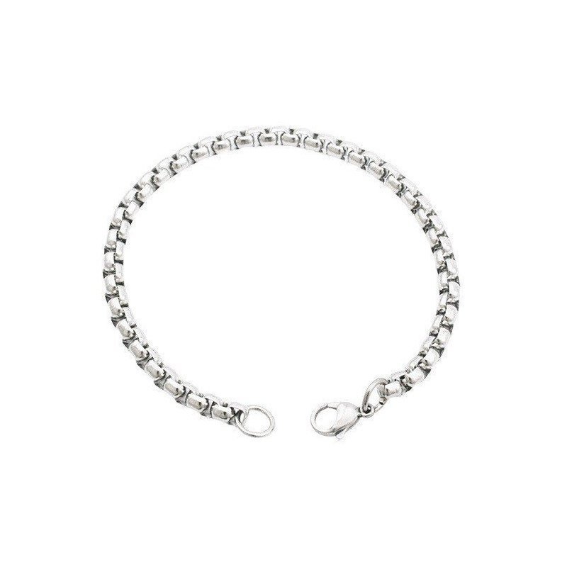 PULSERA ACERO MACIZO ESLABONES ROLO UNISEX