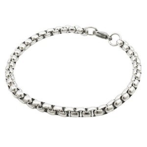 PULSERA ACERO MACIZO ESLABONES ROLO, UNISEX