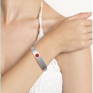 COLGANTE PLACA ALERTA MÉDICA, ALÉRGICOS, ALZHEIMER, EN ACERO