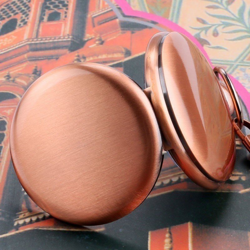 RELOJ DE BOLSILLO PERSONALIZADO COBRE SATINADO