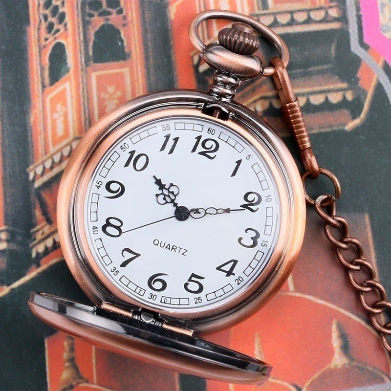 RELOJ DE BOLSILLO PERSONALIZADO COBRE SATINADO