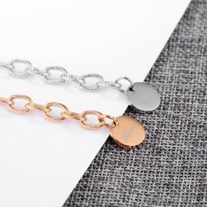 PULSERA ACERO CON CHAPA "FOREVER" (SE GRABA)