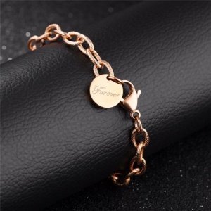 PULSERA ACERO CON CHAPA "FOREVER" (SE GRABA)