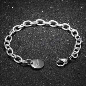 PULSERA ACERO CON CHAPA "FOREVER" (SE GRABA)
