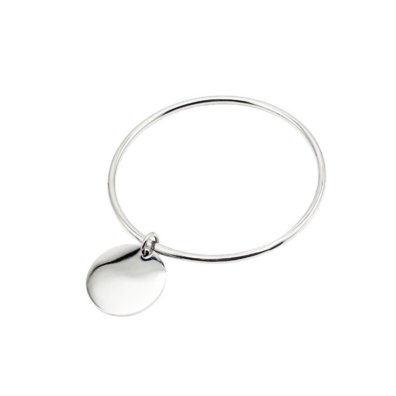 PULSERA ACERO CON MEDALLA PARA GRABAR