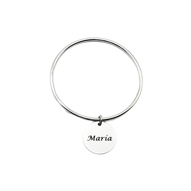 PULSERA ACERO CON MEDALLA PARA GRABAR