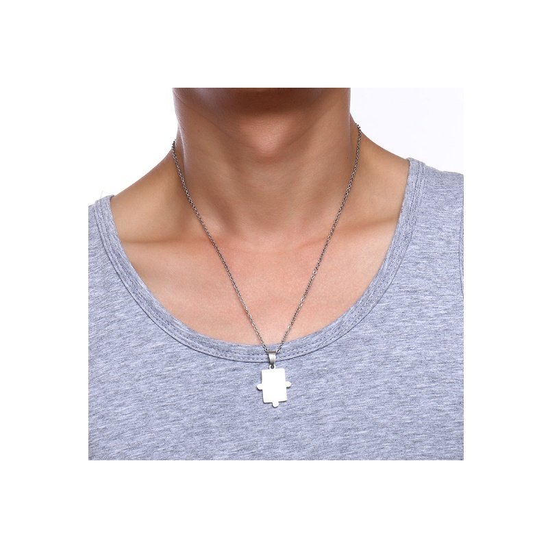 DÚO DE COLGANTES PUZZLE, AMOR, IDEAL PAREJA, PARA ÉL Y PARA ELLA (ACER