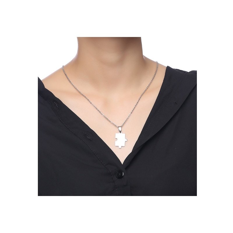 DÚO DE COLGANTES PUZZLE, AMOR, IDEAL PAREJA, PARA ÉL Y PARA ELLA (ACER