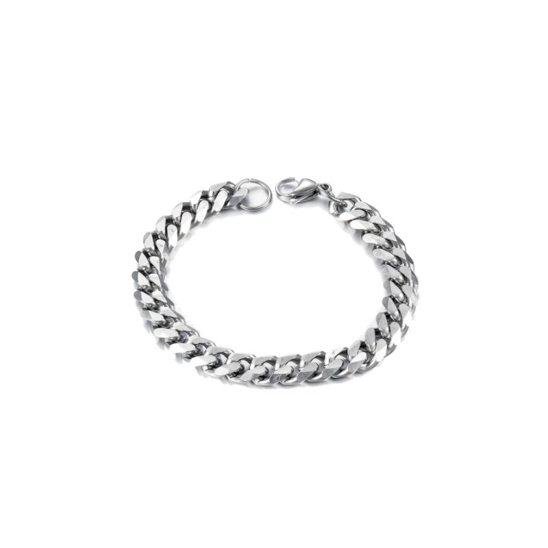 PULSERA CUBANA ACERO MACIZO