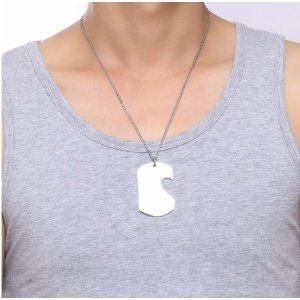 DÚO DE COLGANTES ENCAJABLES, AMOR, IDEAL PAREJA, PARA ÉL Y PARA ELLA (ACERO)