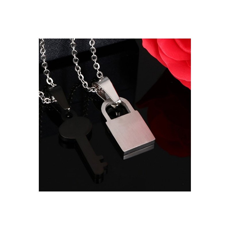 PAREJA DE COLGANTES ENAMORADOS, CANDADO Y LLAVE