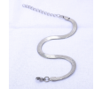 PULSERA UNISEX  MALLA PLANA Y FLEXILE (SNAKE), ACERO INOX